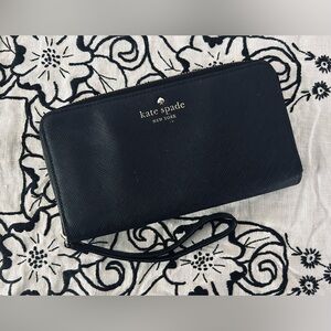 Kate Spade Black Zip-Around Wallet